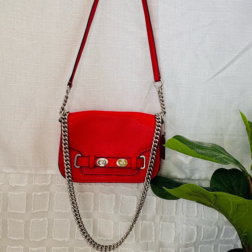 Coach red Bleeker crossbody or shoulder purse! EUC - Picture 2 of 7